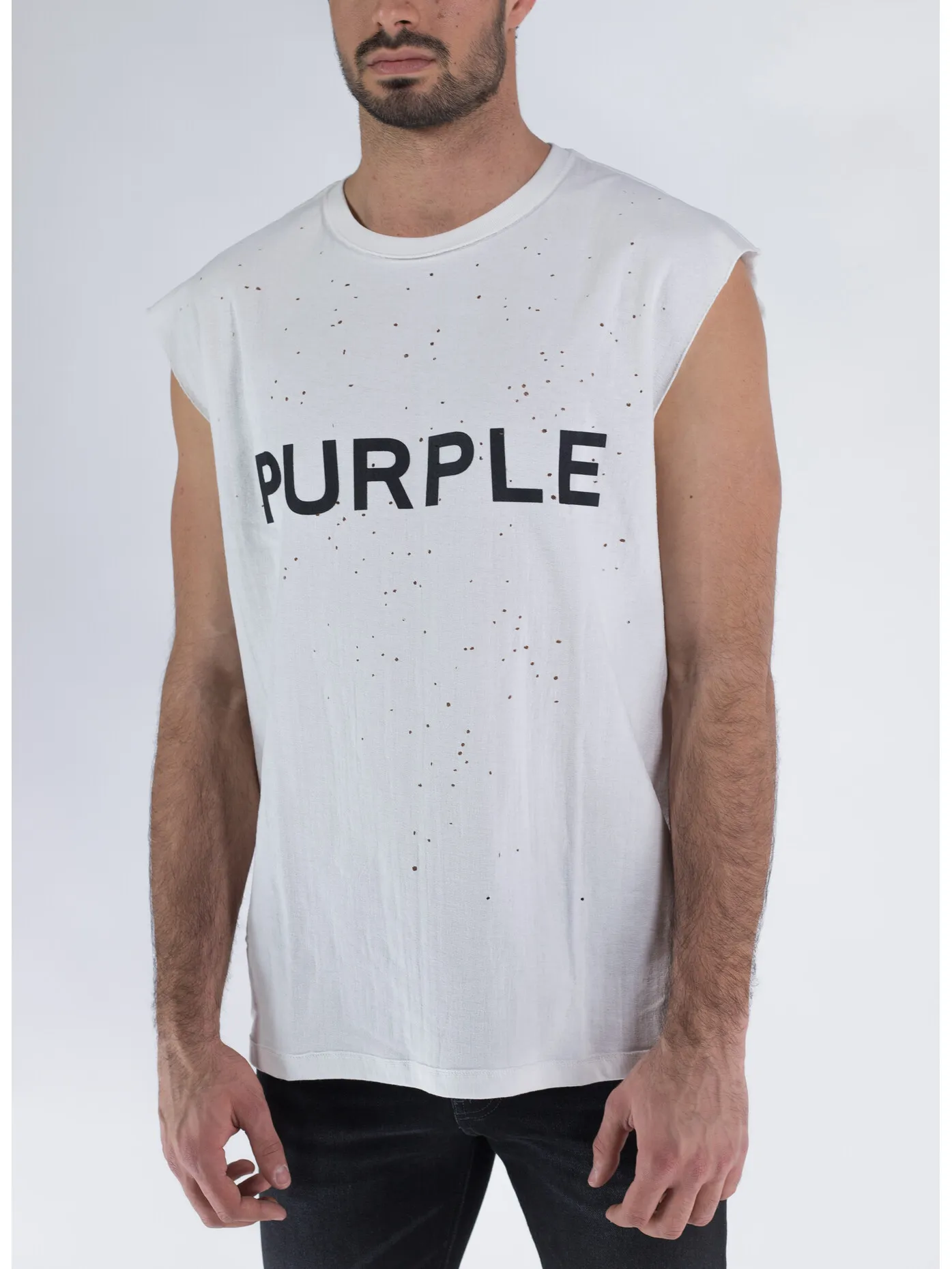     -PURPLE BRAND    -CANOTTA P103 TEXTURED JERSEY-