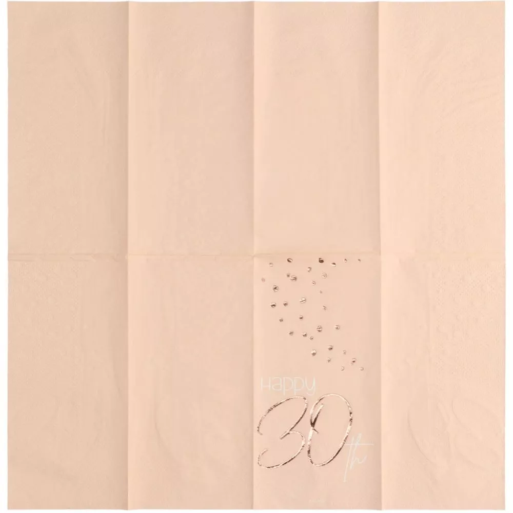 10 tovaglioli 30° compleanno rosa elegant blush