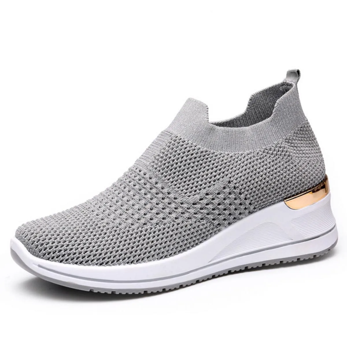 2022 maglia elasticizzata lavorata a maglia calzino scarpe scarpe da ginnastica estive donna slip on mocassini con plateau sport