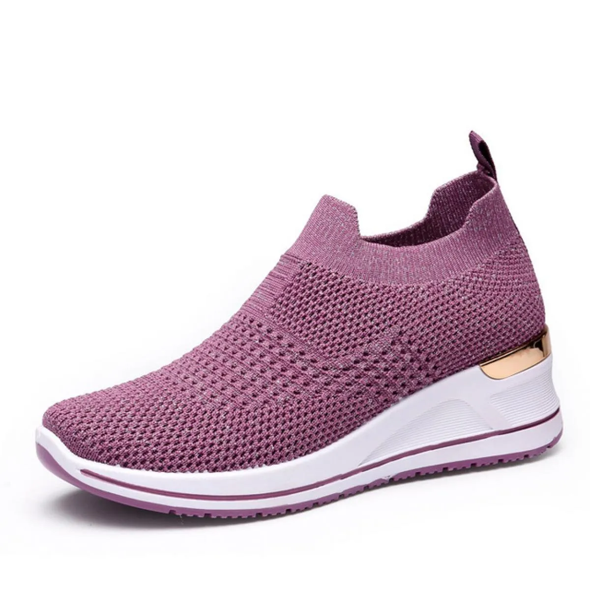 2022 maglia elasticizzata lavorata a maglia calzino scarpe scarpe da ginnastica estive donna slip on mocassini con plateau sport