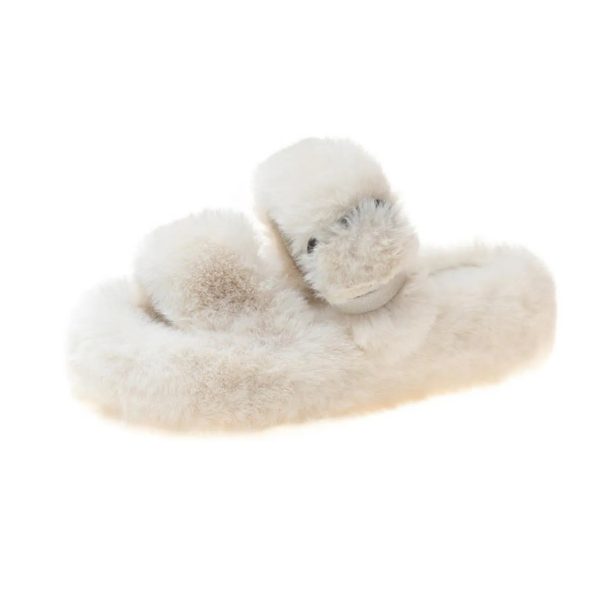 2022 moda invernale morbido caldo comfort piatto pantofola in pelliccia designer di marca slip on mocassini muli infradito casua