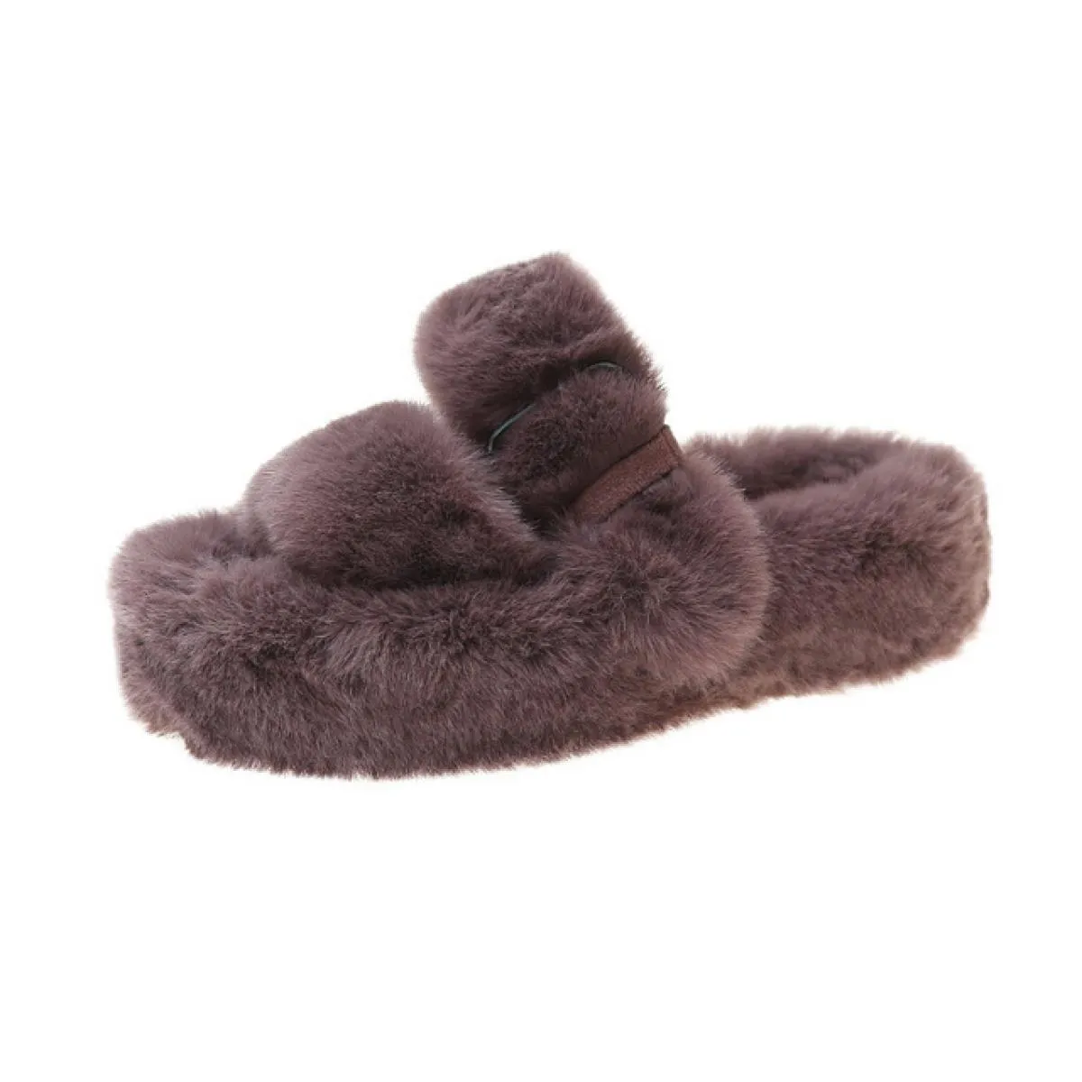 2022 moda invernale morbido caldo comfort piatto pantofola in pelliccia designer di marca slip on mocassini muli infradito casua