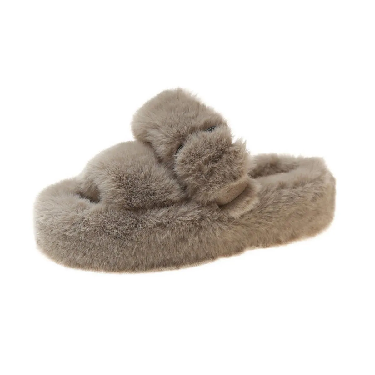 2022 moda invernale morbido caldo comfort piatto pantofola in pelliccia designer di marca slip on mocassini muli infradito casua