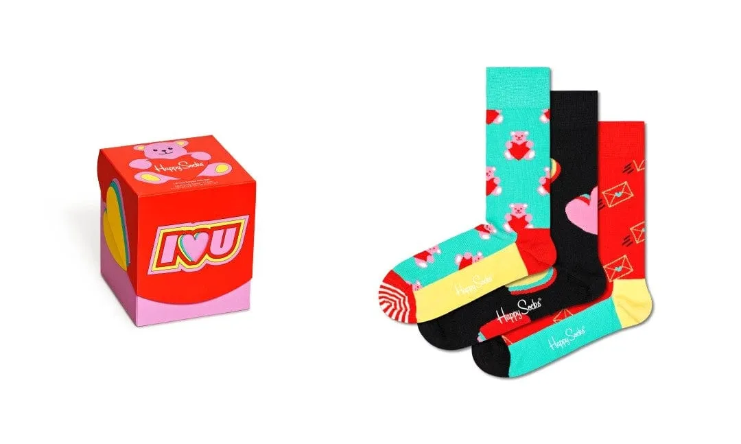 3-PACK I LOVE YOU SOCKS GIFT SET
