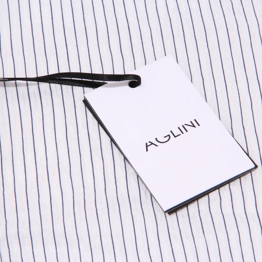 8756K camicia uomo AGLINI DAVID SLIM FIT  blue white  shirt man