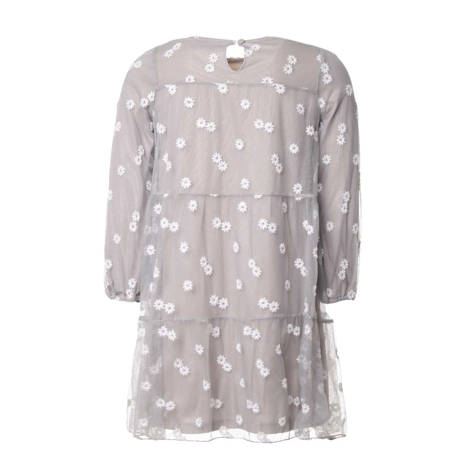 Abito Bambina Grigio In Tulle