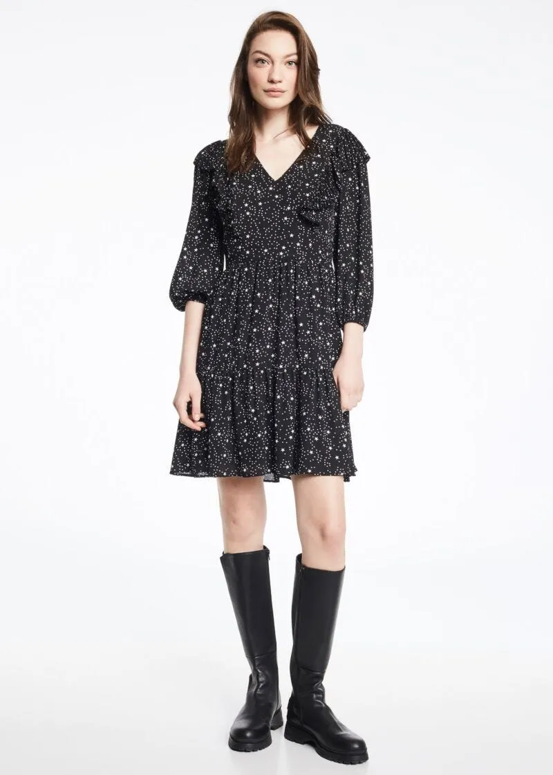 Abito in georgette con rouches