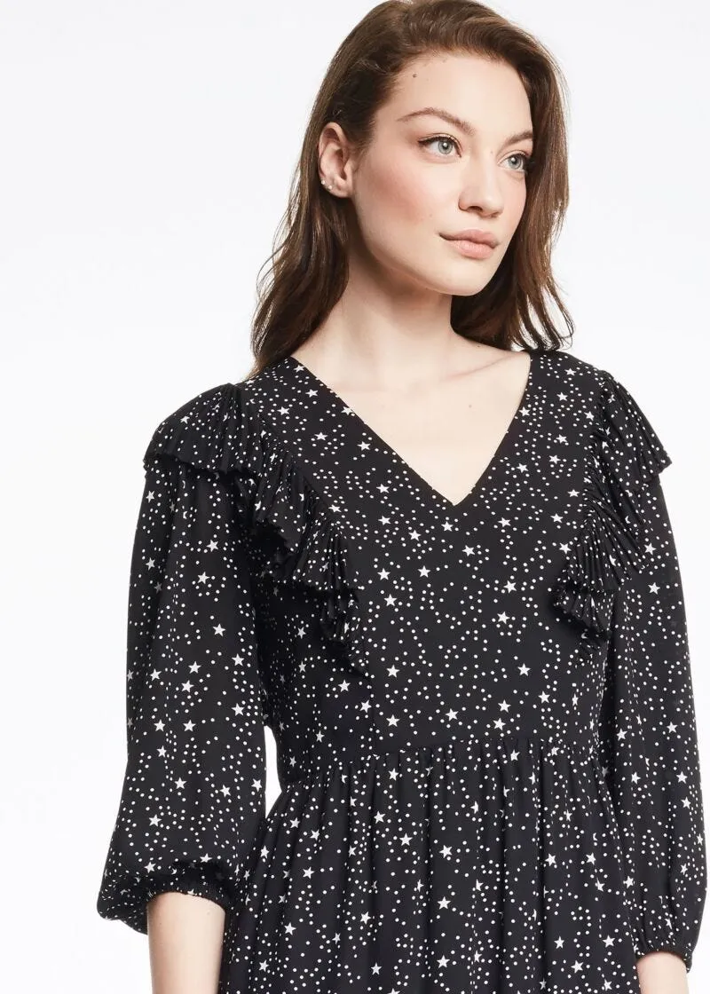 Abito in georgette con rouches
