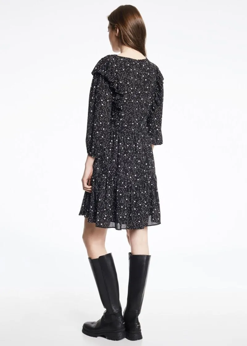 Abito in georgette con rouches