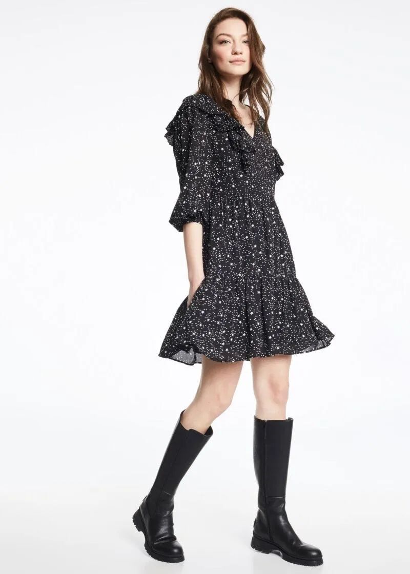 Abito in georgette con rouches