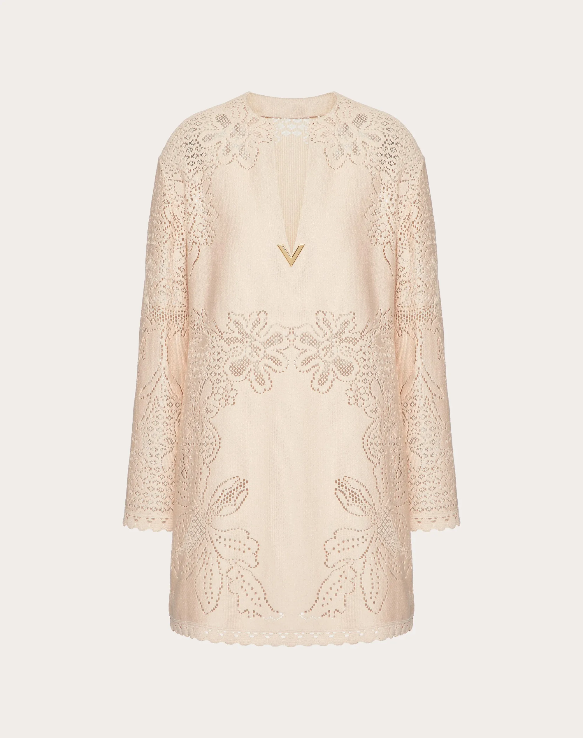 ABITO IN VALENTINO COTTON GUIPURE JARDIN PLAT
