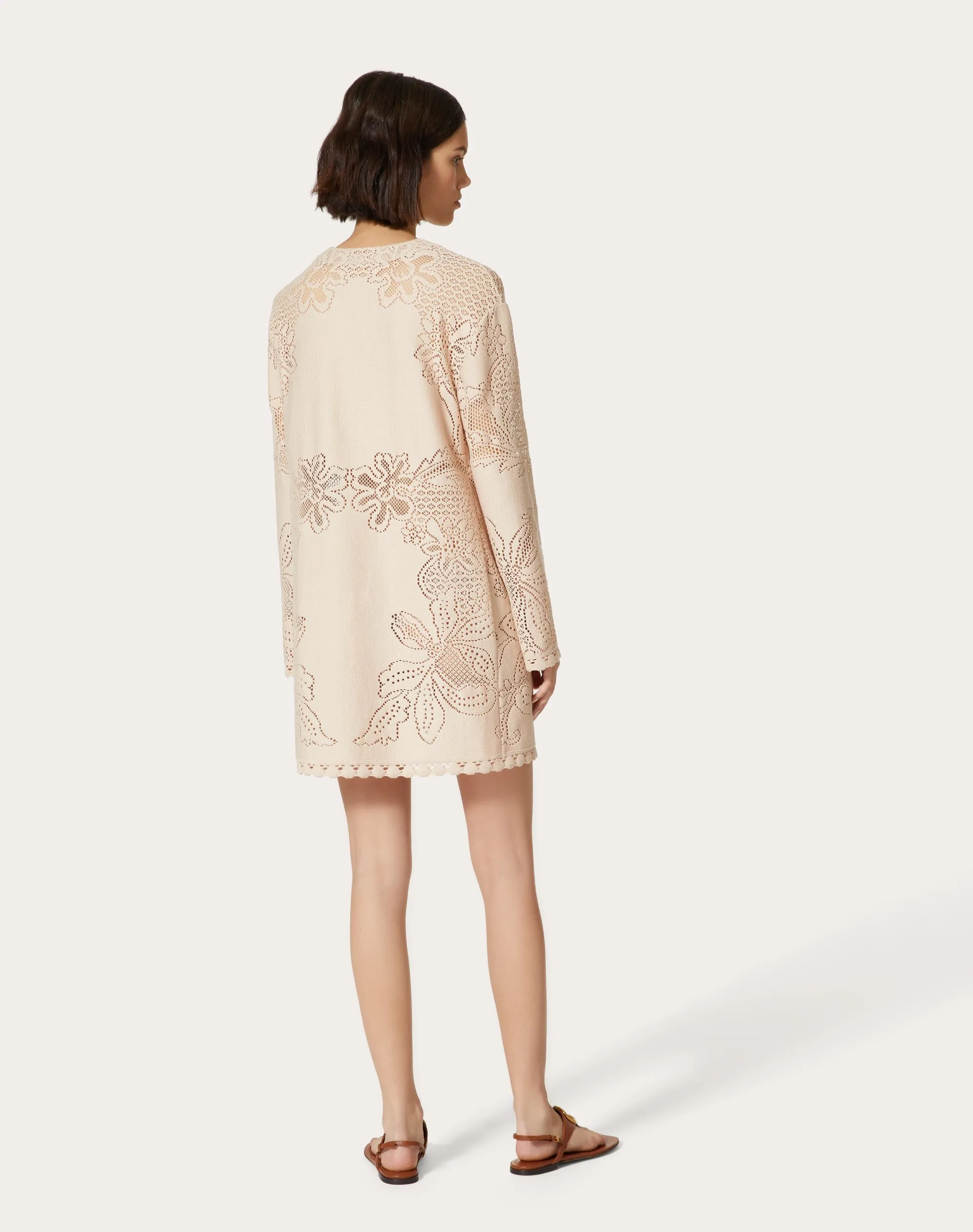 ABITO IN VALENTINO COTTON GUIPURE JARDIN PLAT