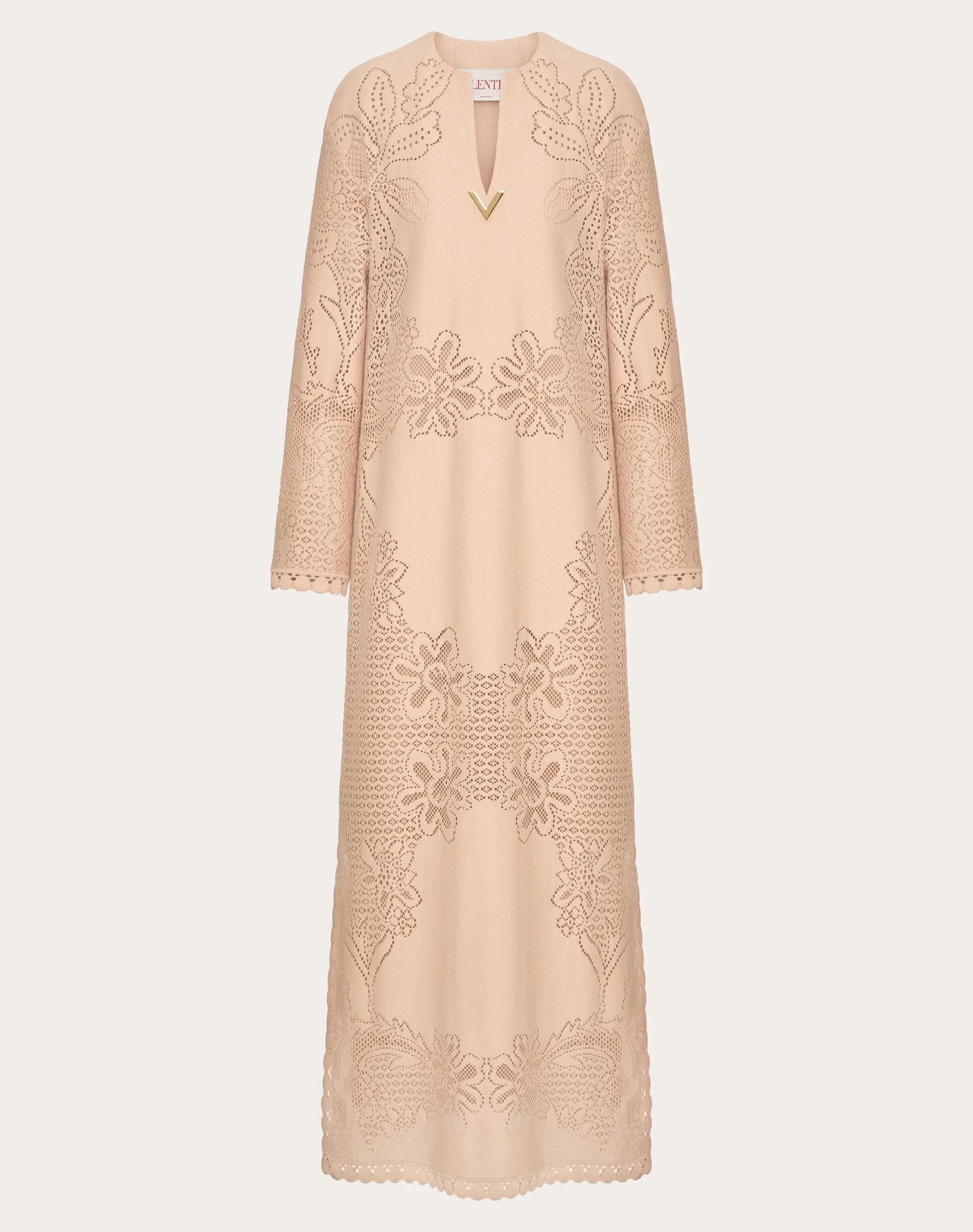 ABITO LUNGO IN VALENTINO COTTON GUIPURE JARDIN PLAT