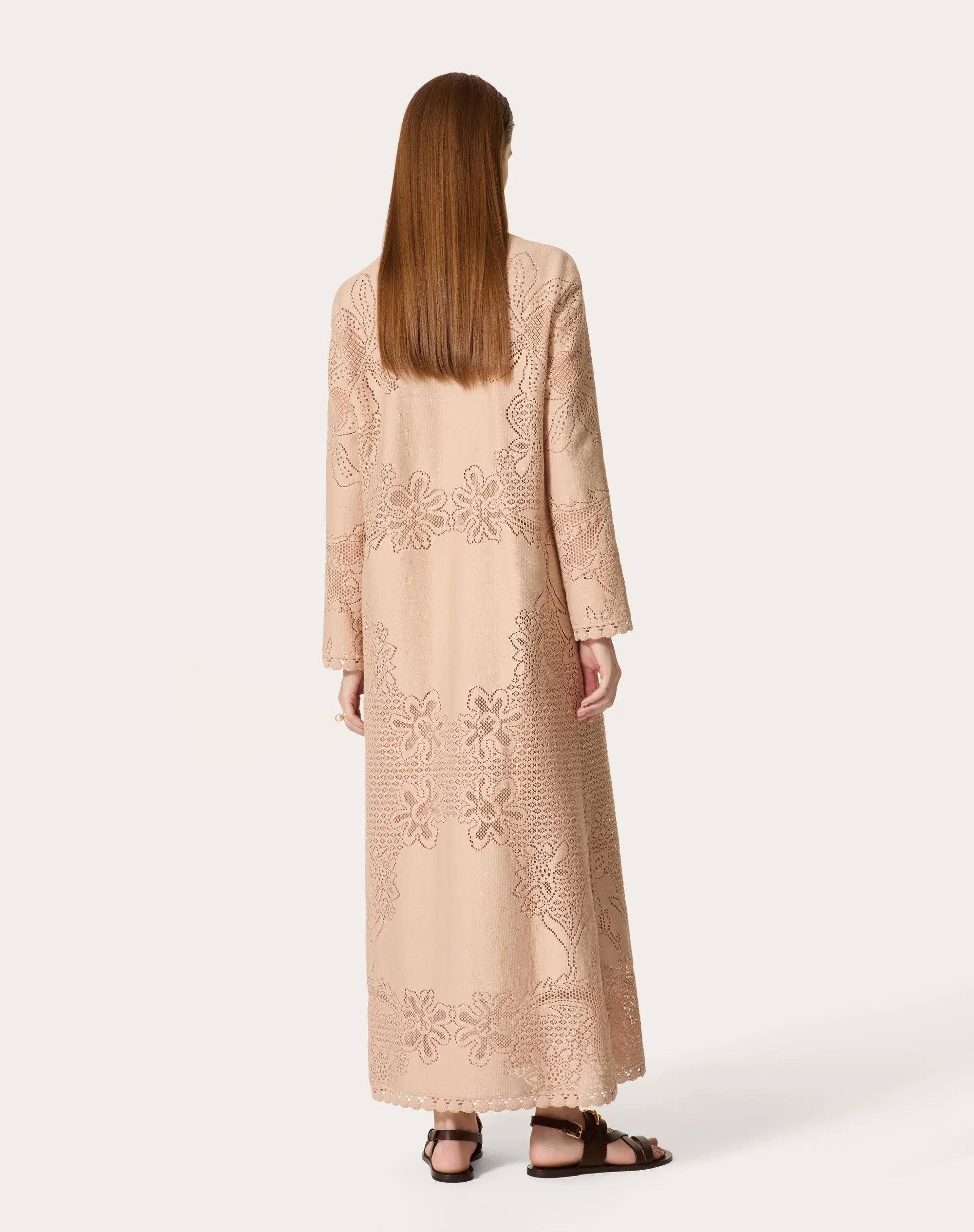 ABITO LUNGO IN VALENTINO COTTON GUIPURE JARDIN PLAT