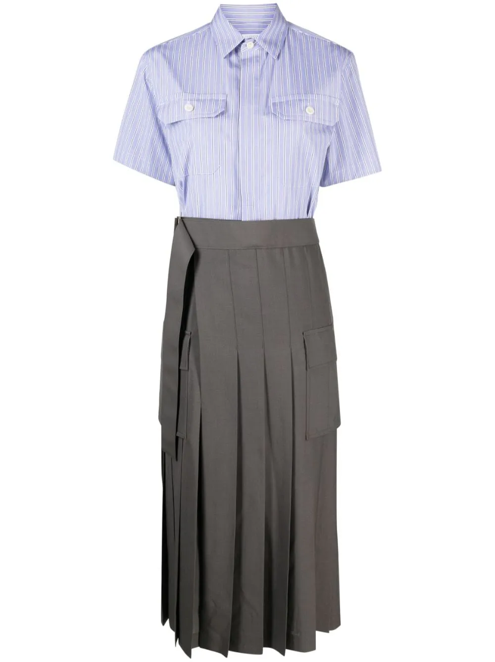 abito midi con camicia e gonna