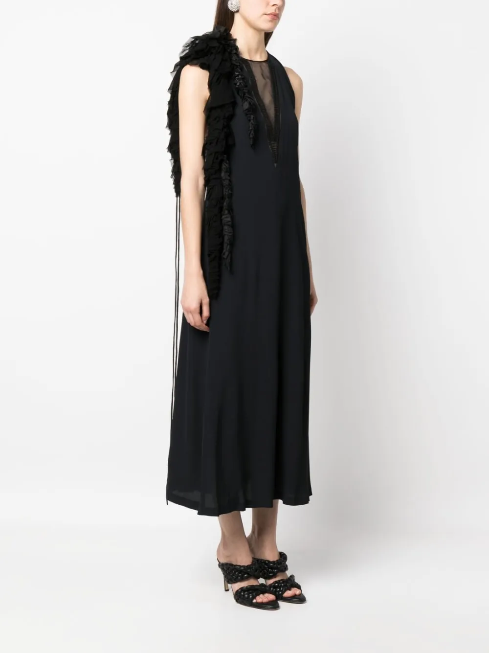abito midi con fiore