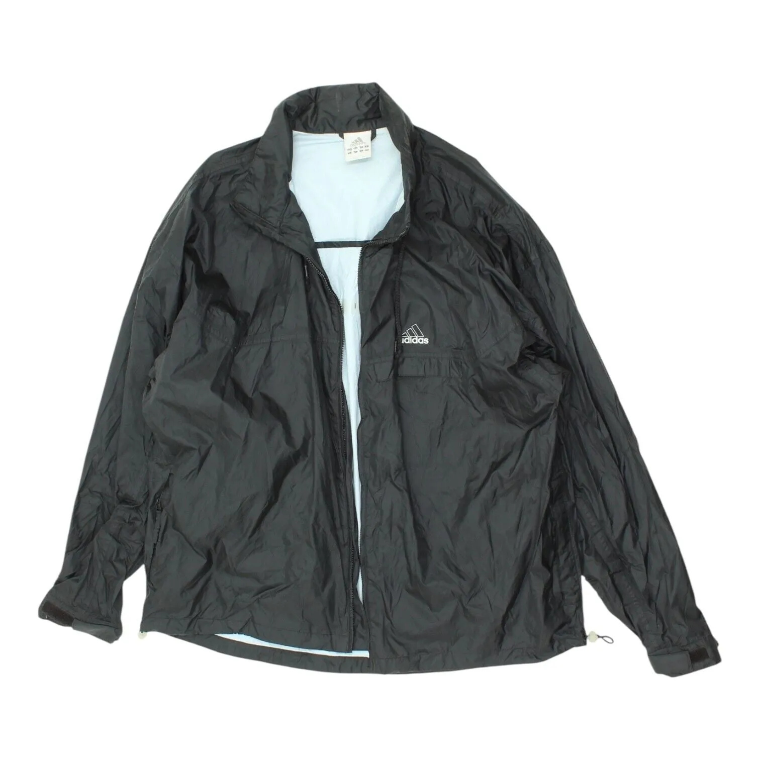 Adidas Mens Black Rain Jacket | Vintage Tracksuit Top Sportswear VTG