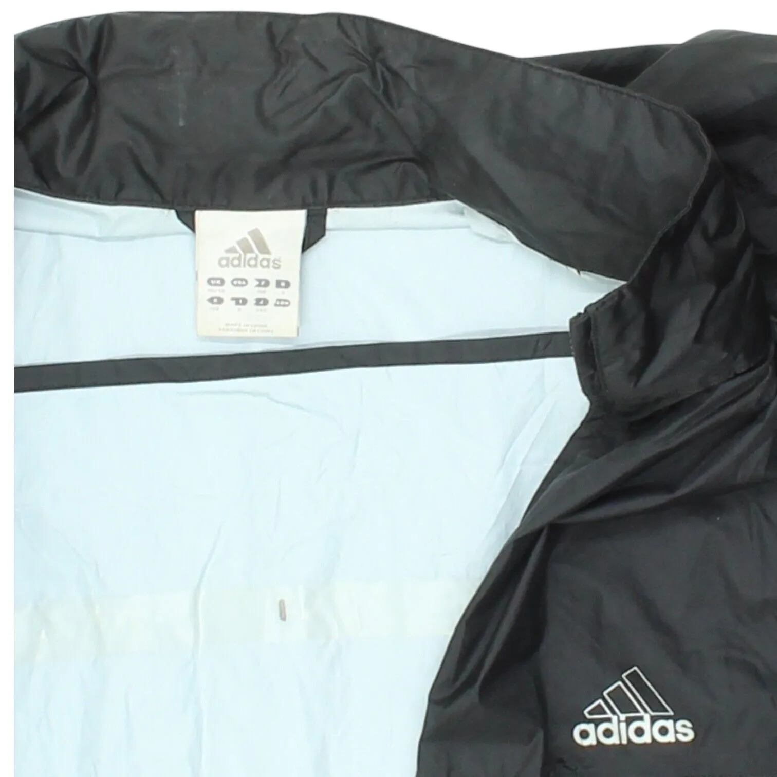 Adidas Mens Black Rain Jacket | Vintage Tracksuit Top Sportswear VTG
