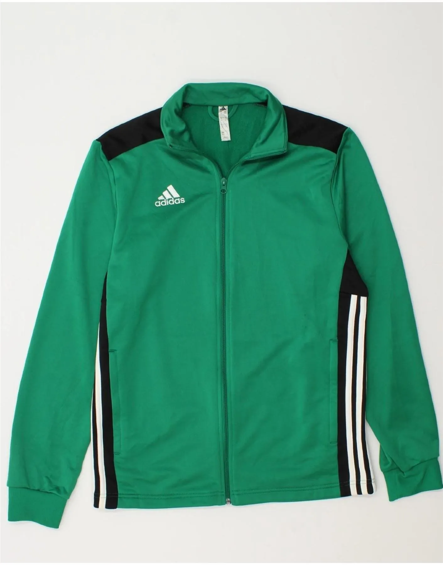 ADIDAS Mens Graphic Tracksuit Top Jacket Medium Green Colourblock