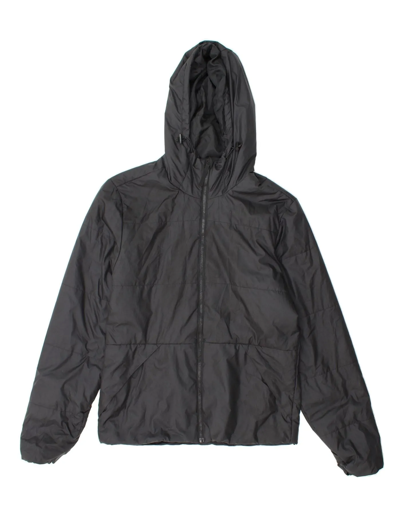 ADIDAS Mens Hooded Windbreaker Jacket UK 36 Small Black