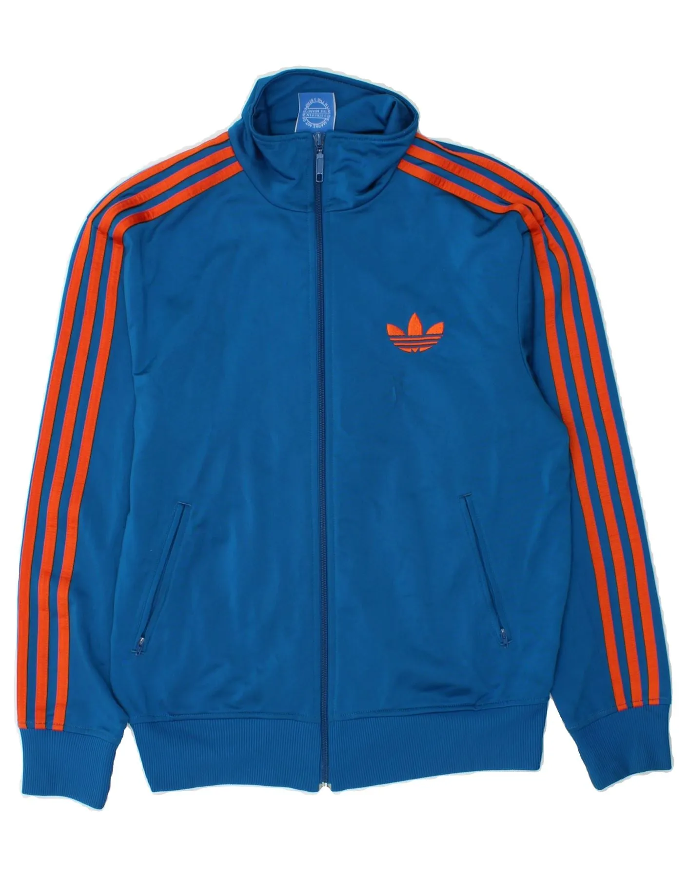 ADIDAS Mens Tracksuit Top Jacket Small Blue Polyester