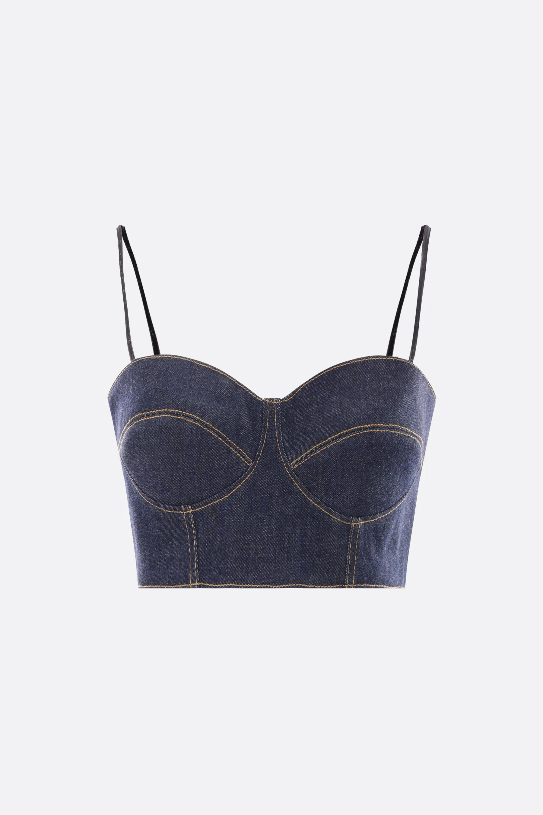  ALAIA top bralette in denim 