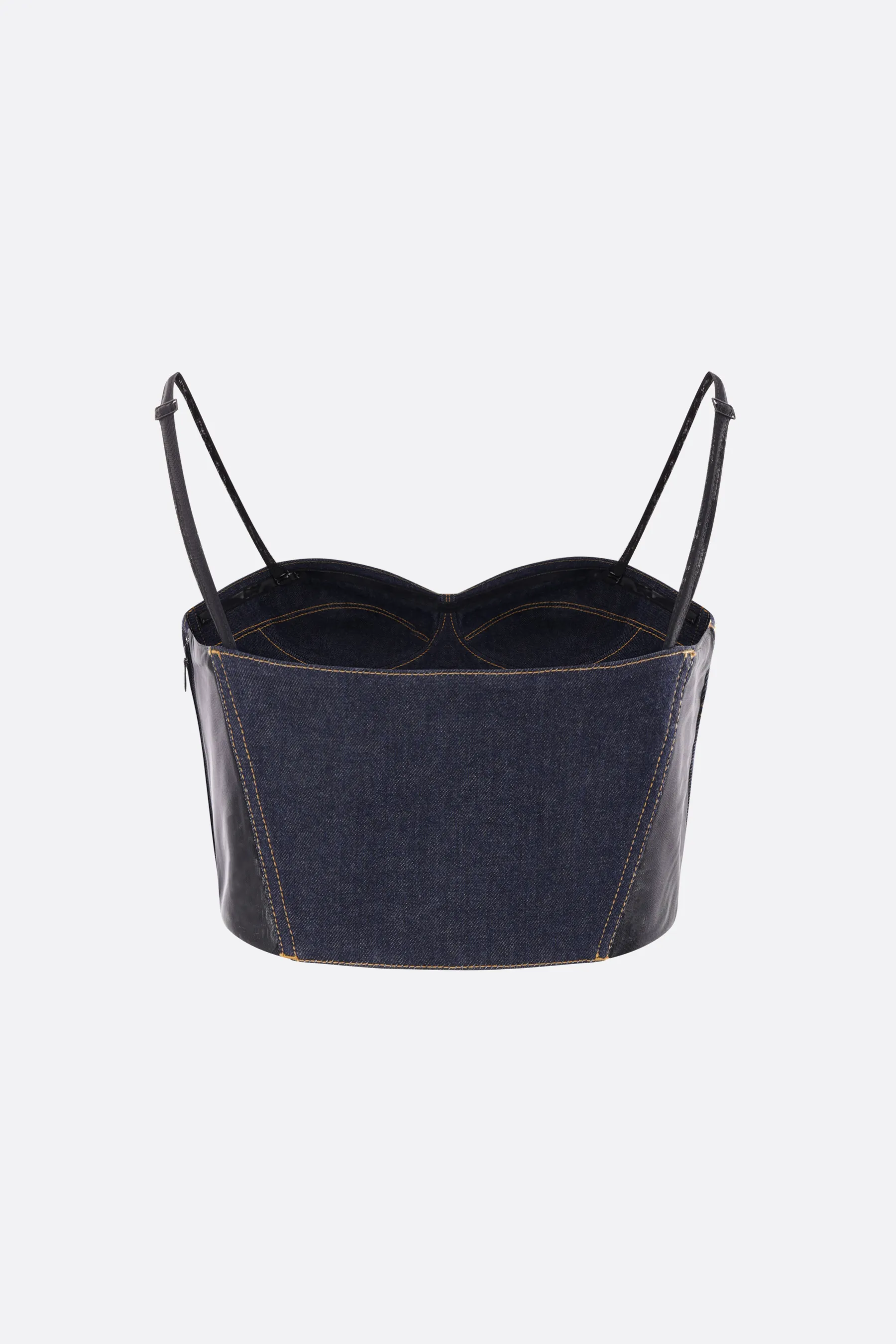  ALAIA top bralette in denim 