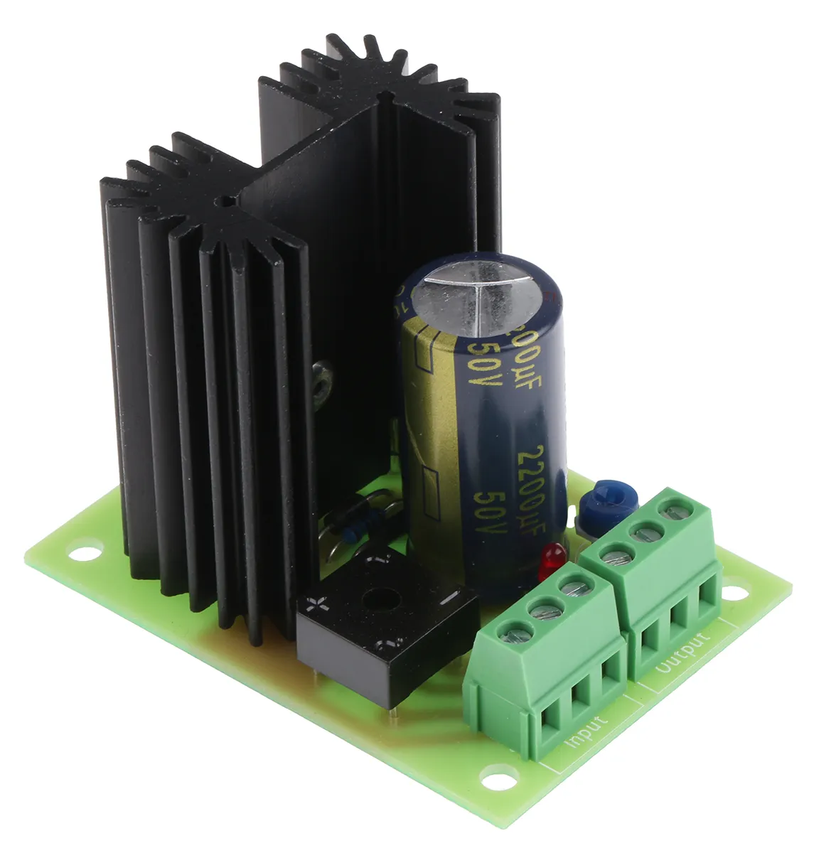 Alimentatore lineare OEP, ingresso 3.5 → 27 V ac, 3.5 → 28 V dc, 1 uscita 1.25 → 24V cc 1A