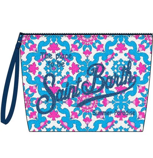 Aline pochette with Mc2 Saint Barth Logo / Celeste