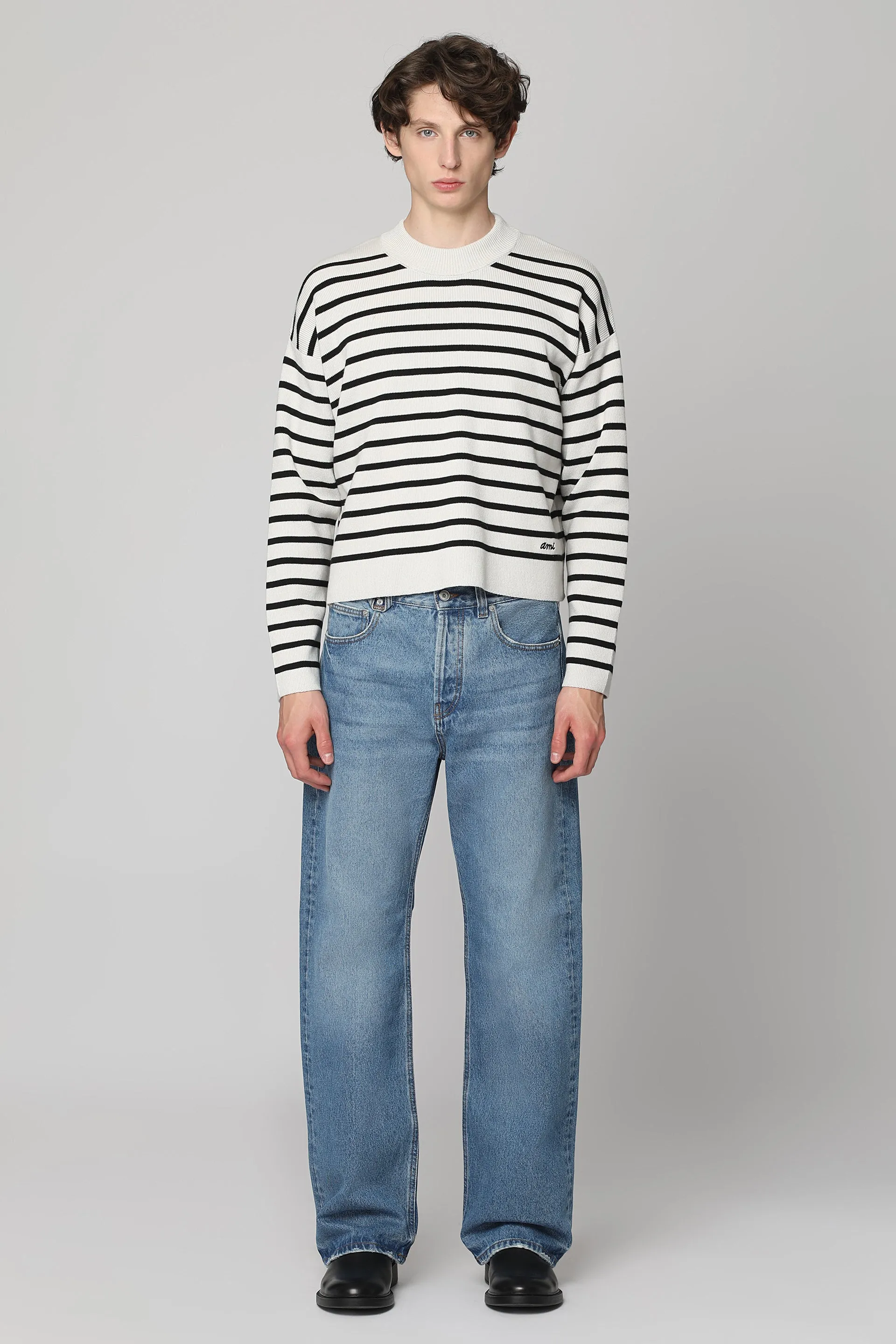 AMI PARIS Maglione girocollo a righe