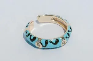 Anello con stampa, ART2221, blu