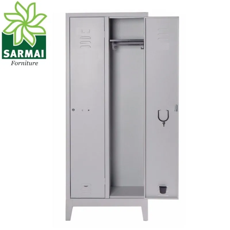 ARMADIO SPOGLIATOIO 2 POSTI METALLO 68 x 34 x H179 Cm PRATIKO