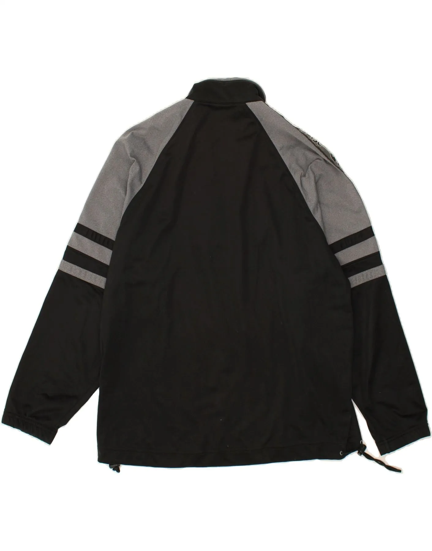 ASICS Mens Vintage Graphic Tracksuit Top Jacket Large Black Colourblock