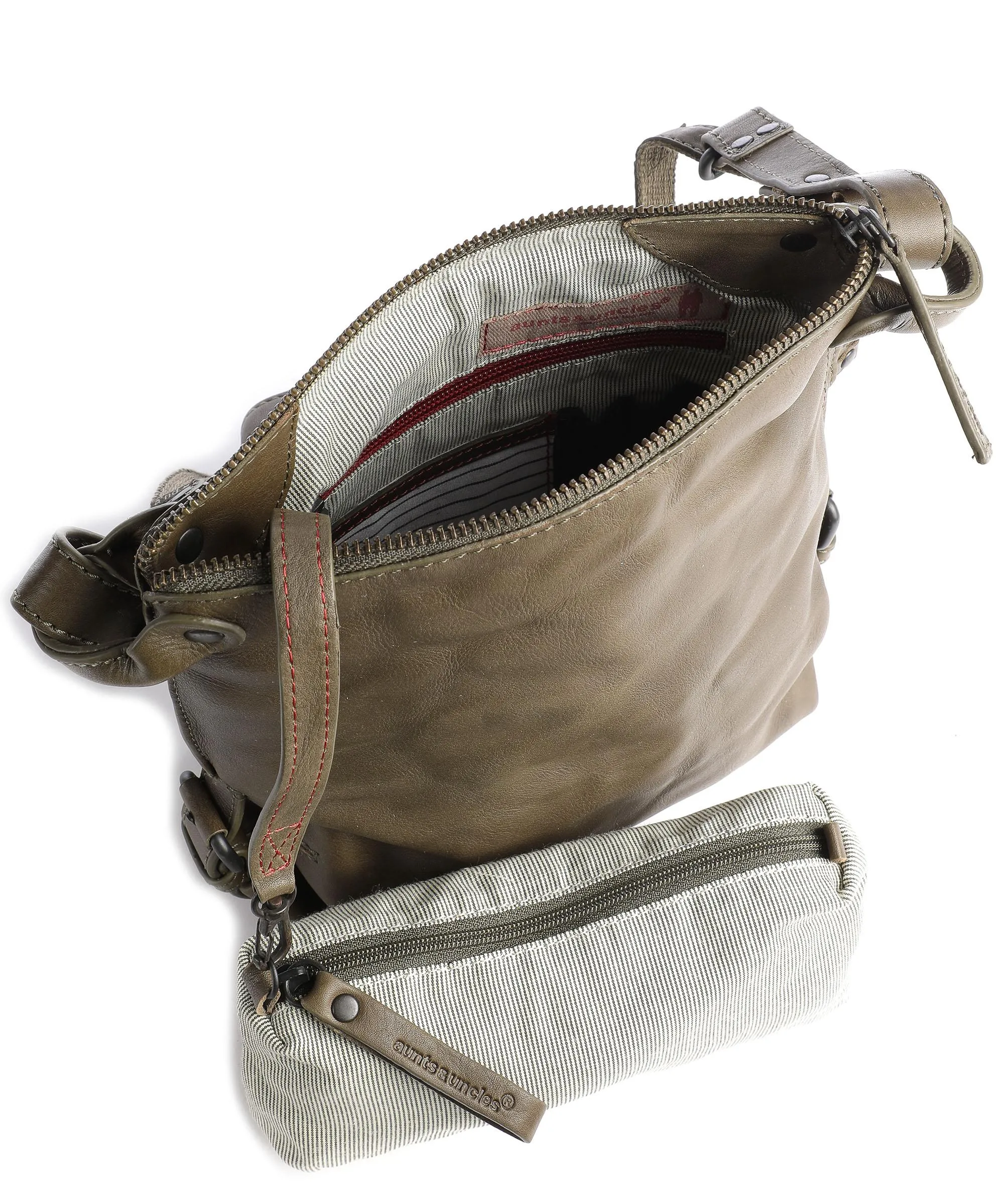  Aunts & Uncles Grandma's Luxury Club Mrs. Chocolate Cookie Borsa a tracolla pelle di vacchetta grana verde-oliva  