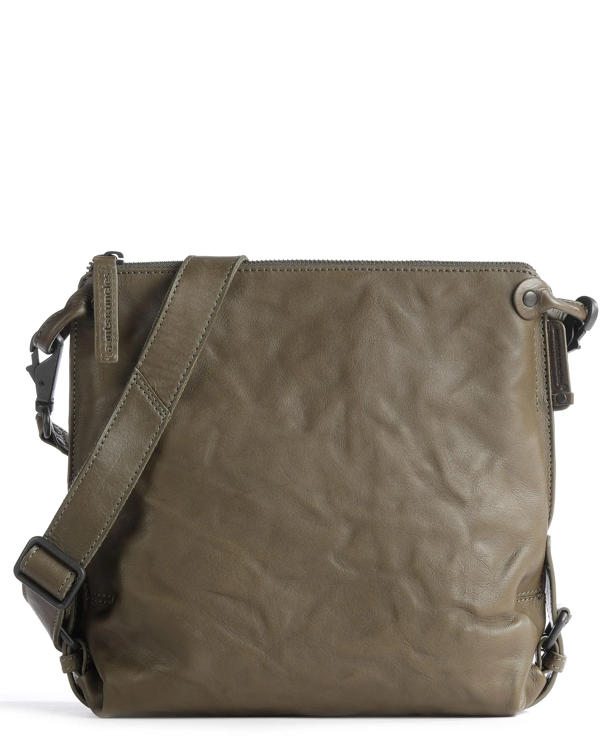  Aunts & Uncles Grandma's Luxury Club Mrs. Raisin Cookie Borsa a tracolla pelle di vacchetta grana verde-oliva  