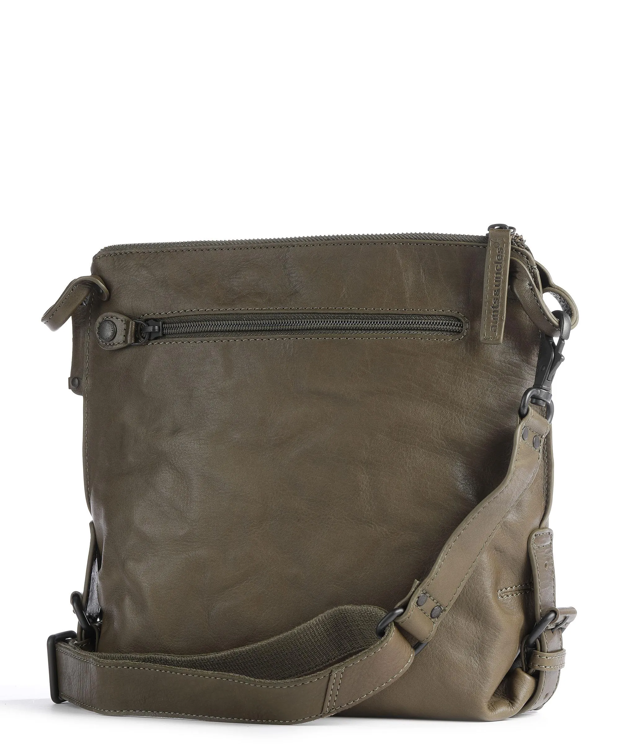  Aunts & Uncles Grandma's Luxury Club Mrs. Raisin Cookie Borsa a tracolla pelle di vacchetta grana verde-oliva  