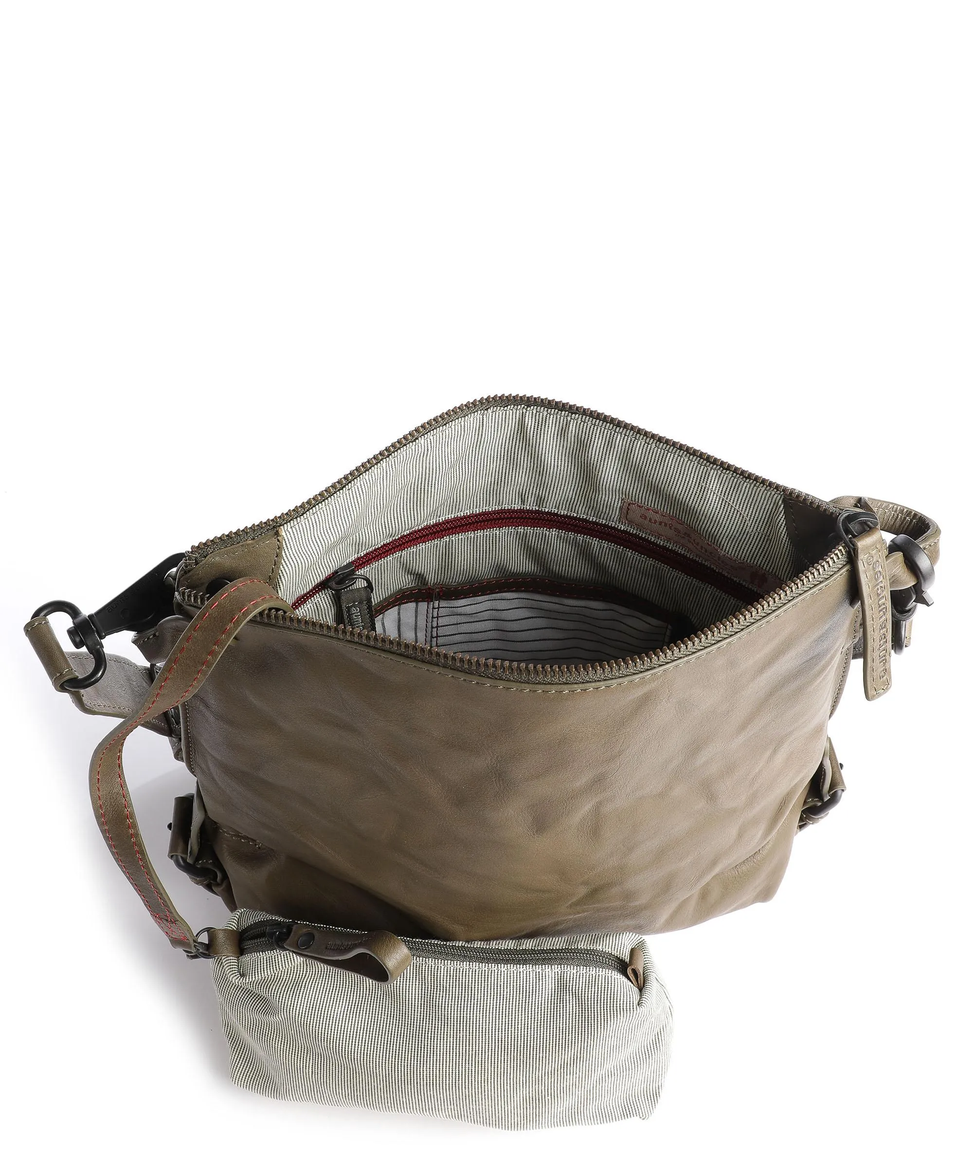  Aunts & Uncles Grandma's Luxury Club Mrs. Raisin Cookie Borsa a tracolla pelle di vacchetta grana verde-oliva  
