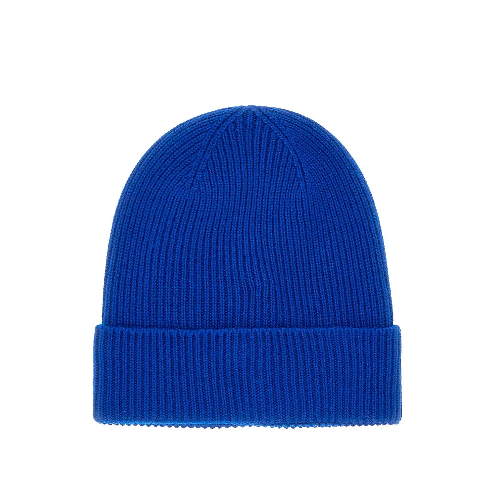Beanie in lana con patch logo