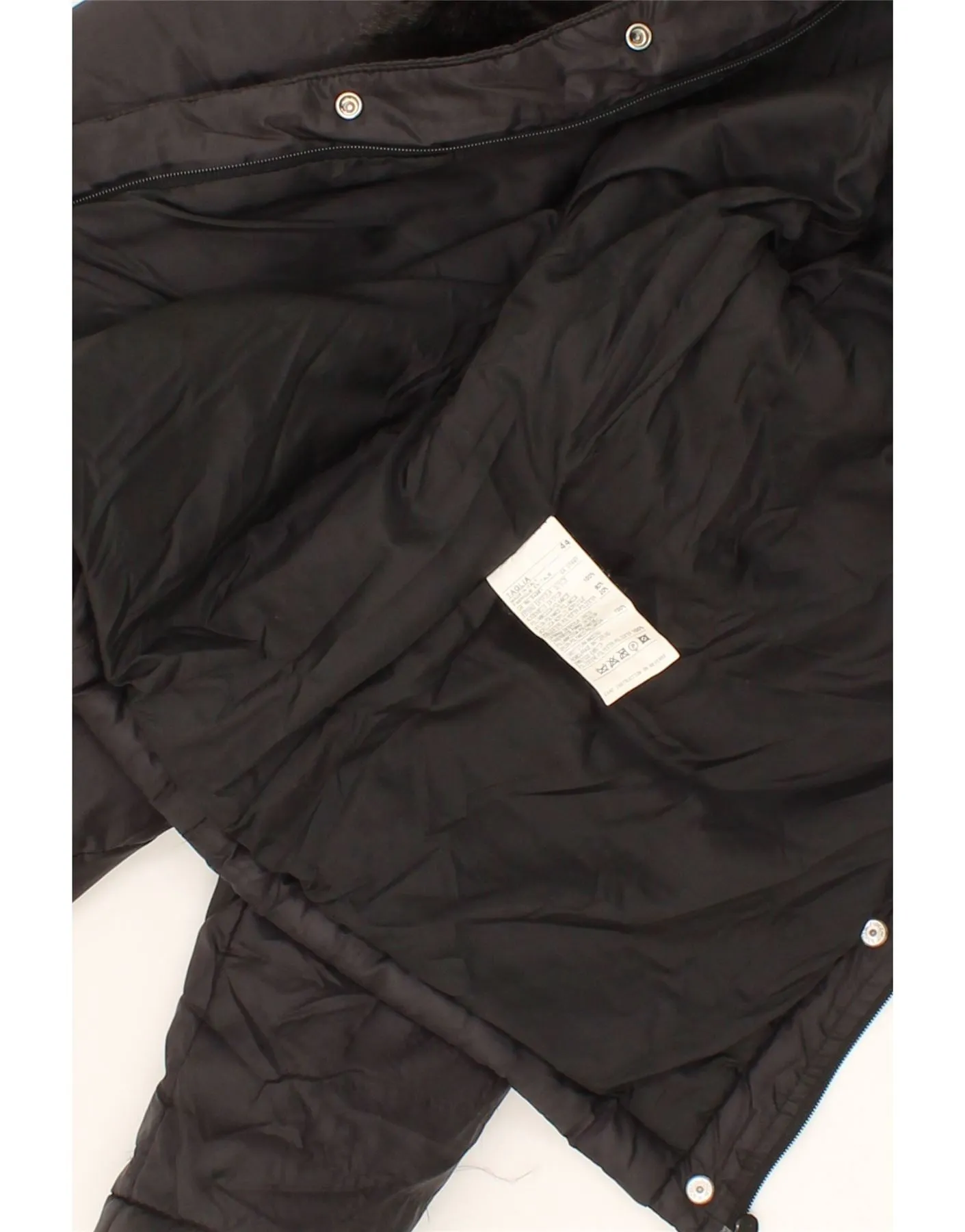 BENETTON Womens Padded Jacket IT 44 Medium Black Polyamide