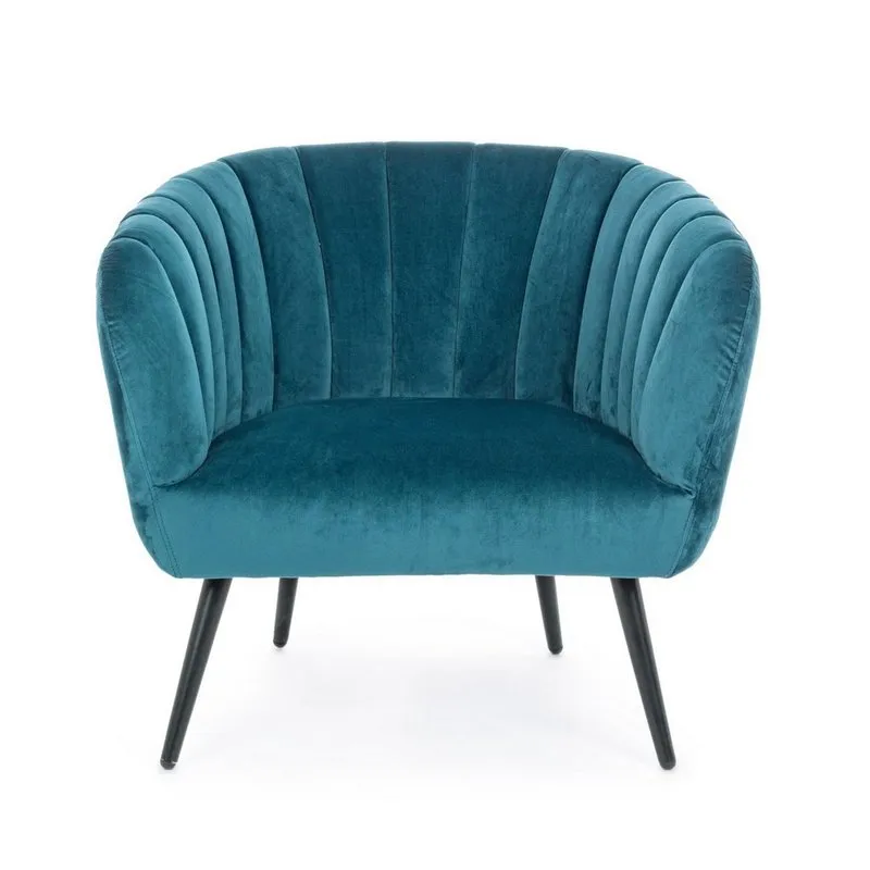 Bizzotto Poltrona Avril blu pavone