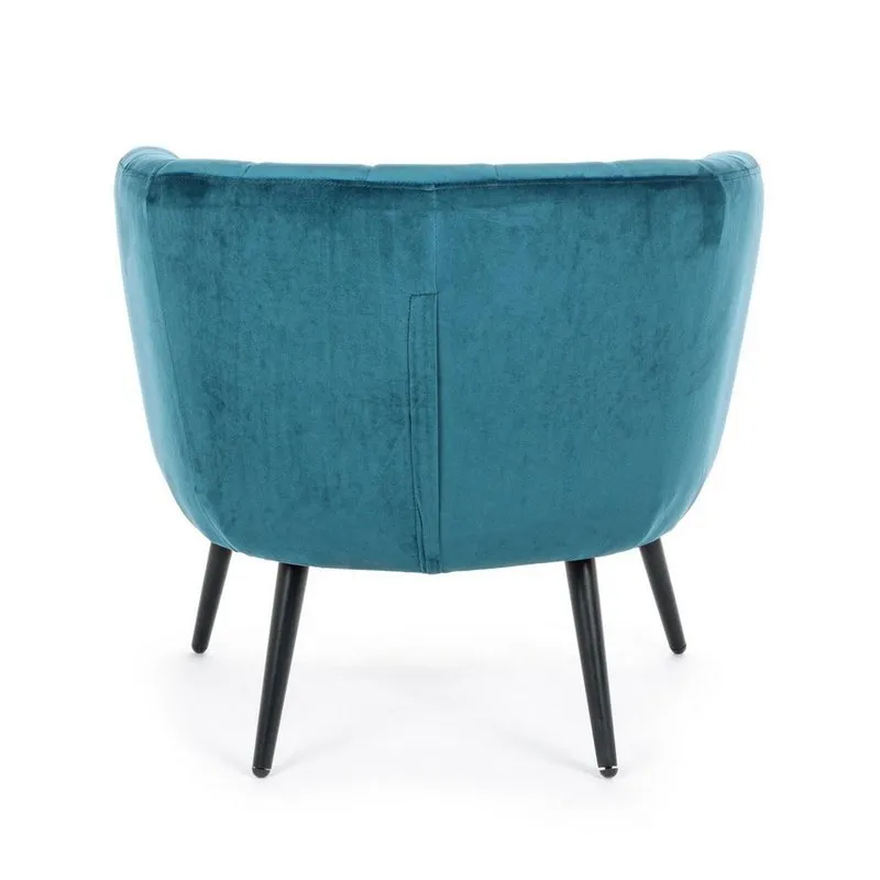 Bizzotto Poltrona Avril blu pavone