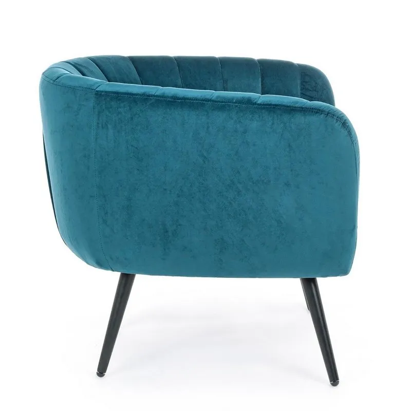 Bizzotto Poltrona Avril blu pavone