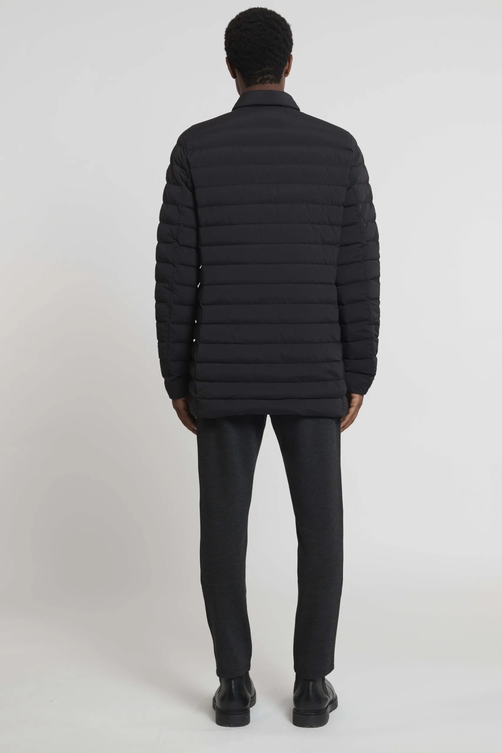 Black long down jacket