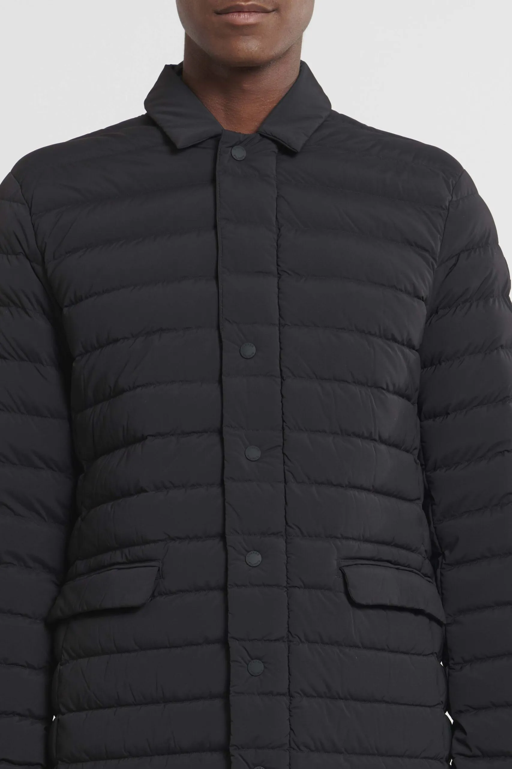 Black long down jacket