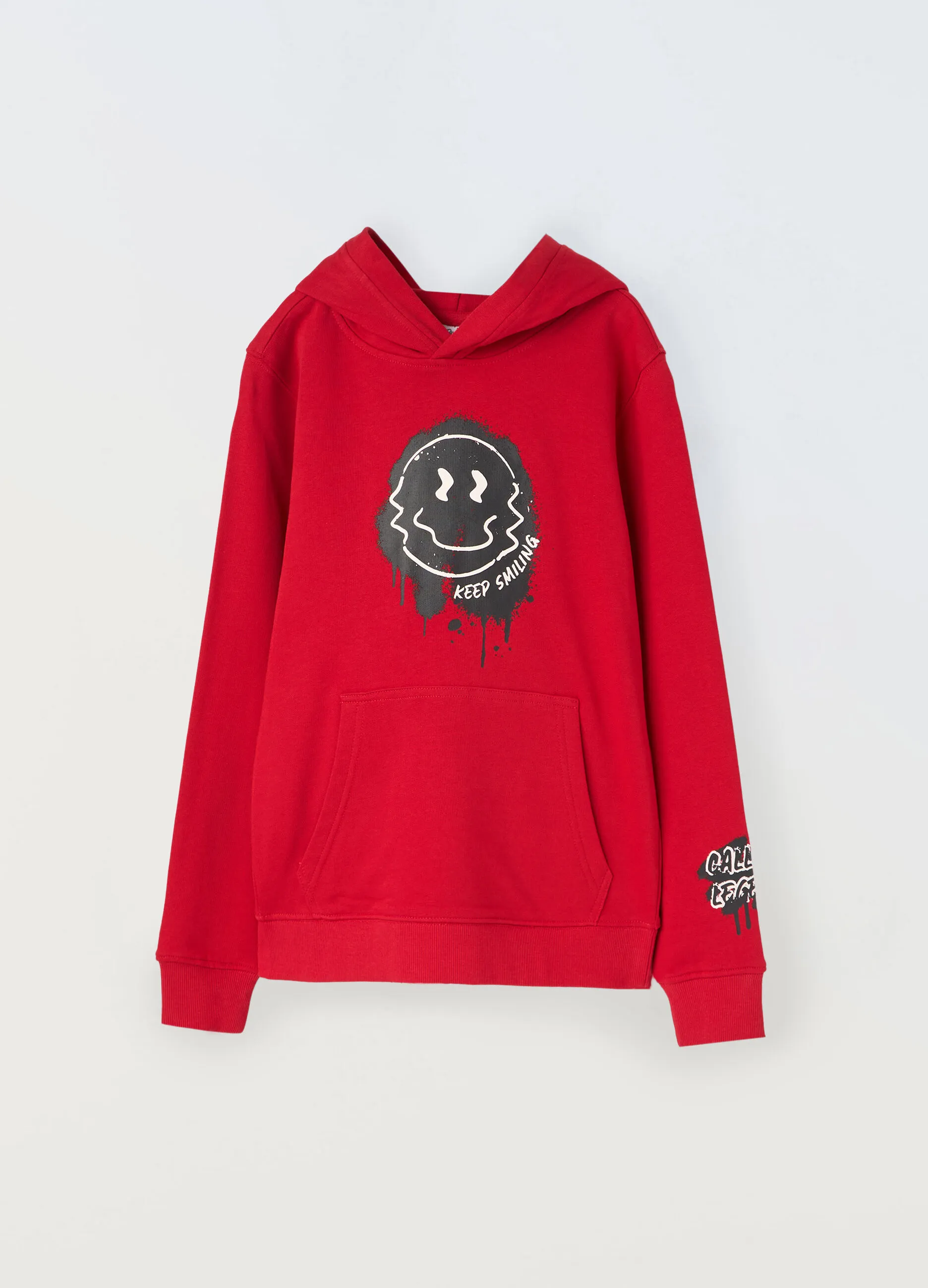 BLUKIDS  Felpa con cappuccio in puro cotone ragazzo