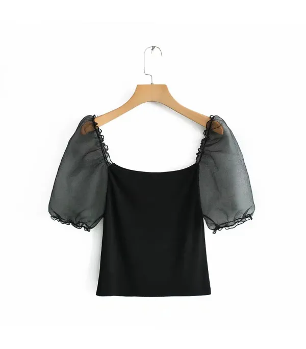 Blusa manica corta Baloon