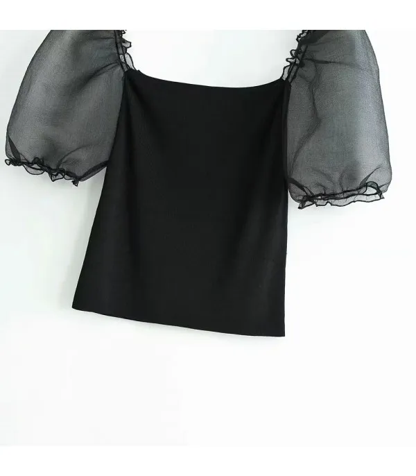 Blusa manica corta Baloon