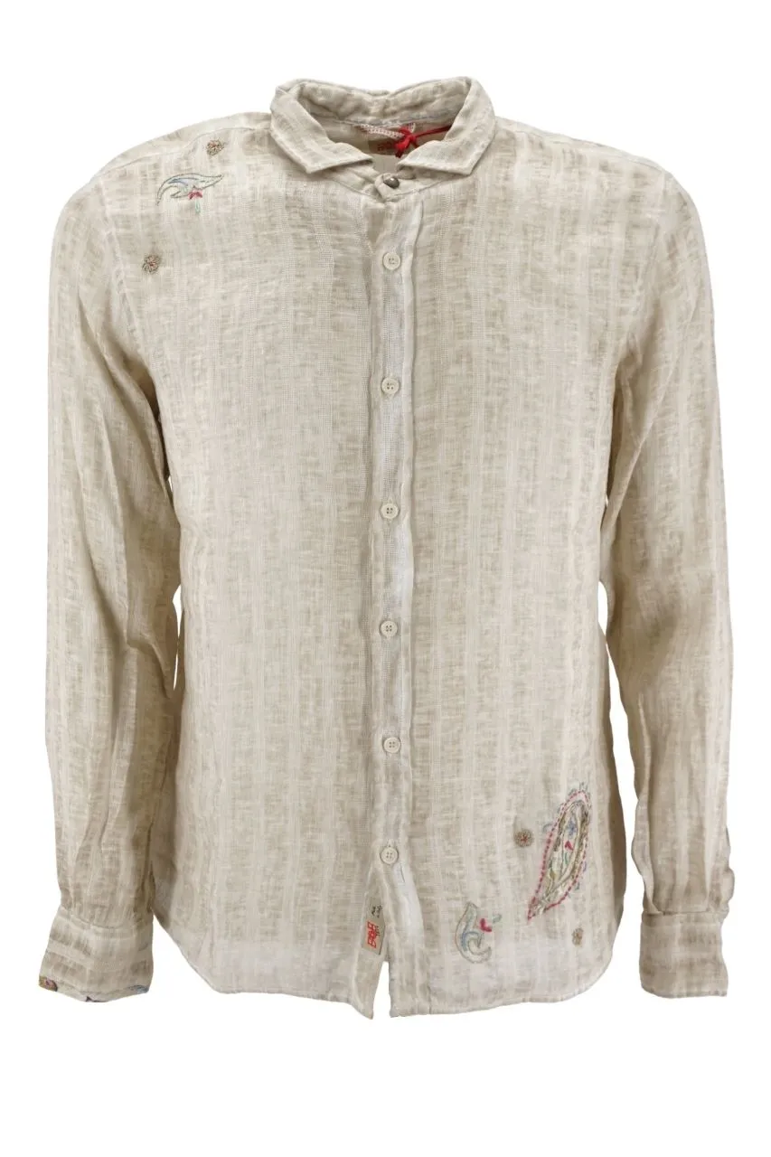 Bob Shirt with Embroidery / Beige