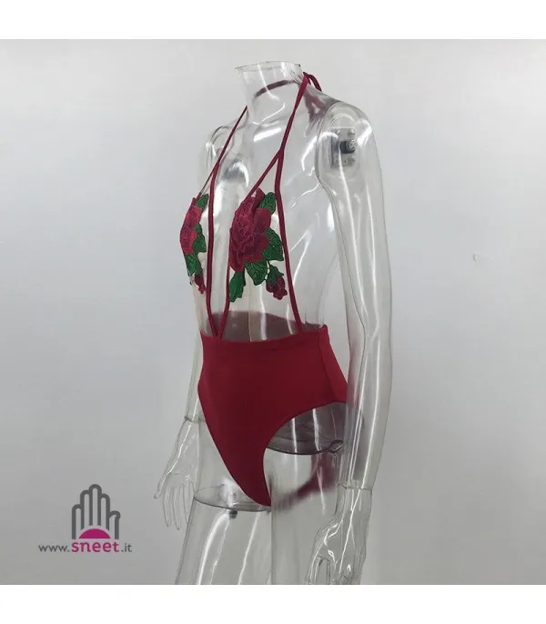 Body trasparent red roses