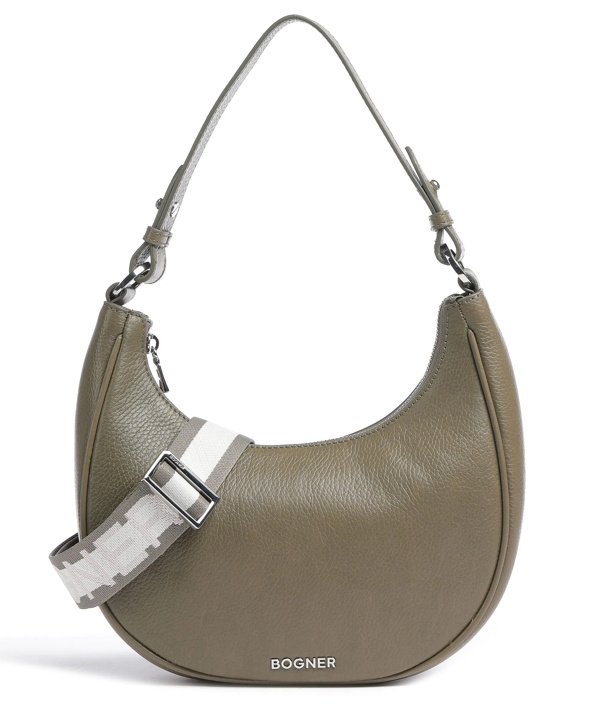  Bogner Andermatt Melene Borsa a spalla pelle di vacchetta grana verde-oliva  